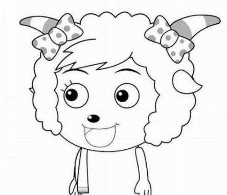 漂亮的美羊羊怎么畫_漂亮的美羊羊的兒童畫作品