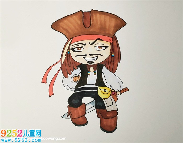 杰克船長(zhǎng)怎么畫教程