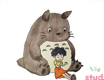 龍貓小月簡筆畫