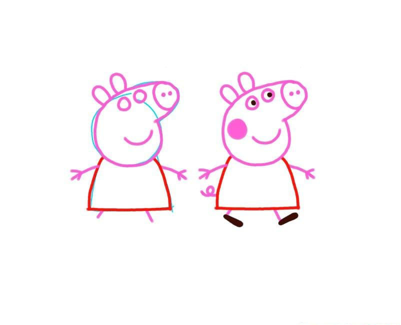卡通紅豬小妹的<a href=http://www.inspiredelm.com/jianbihua/ target=_blank class=infotextkey>簡筆畫</a>教程