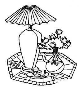 家居生活一角——臺(tái)燈和花瓶