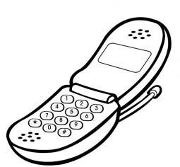 翻蓋手機簡筆畫