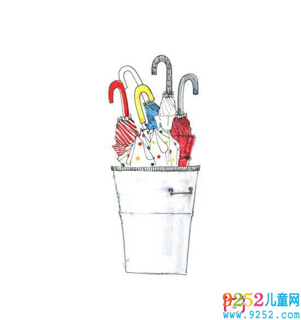 簡單的日常用品<a href=http://www.inspiredelm.com/jianbihua/ target=_blank class=infotextkey>簡筆畫</a>，雨傘<a href=http://www.inspiredelm.com/jianbihua/ target=_blank class=infotextkey>簡筆畫</a>