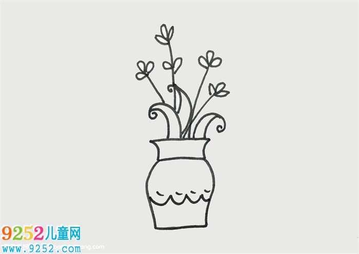 花瓶怎么畫簡單好看
