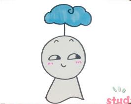 晴天娃娃簡筆畫