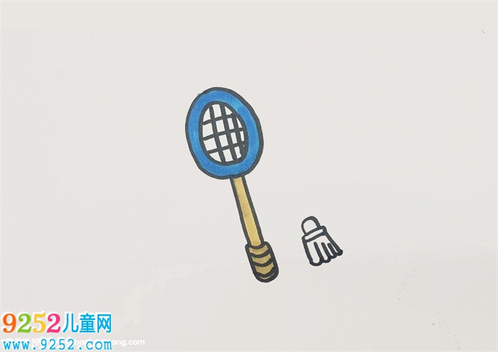 羽毛球拍怎么畫