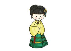 簡筆畫漢服怎么畫？