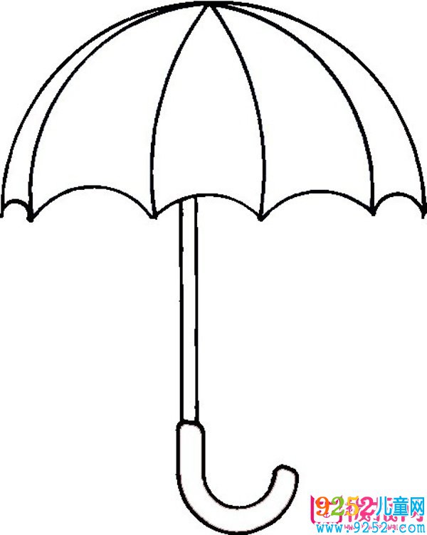 簡單的日常用品<a href=http://www.inspiredelm.com/jianbihua/ target=_blank class=infotextkey>簡筆畫</a>圖片，雨傘<a href=http://www.inspiredelm.com/jianbihua/ target=_blank class=infotextkey>簡筆畫</a>