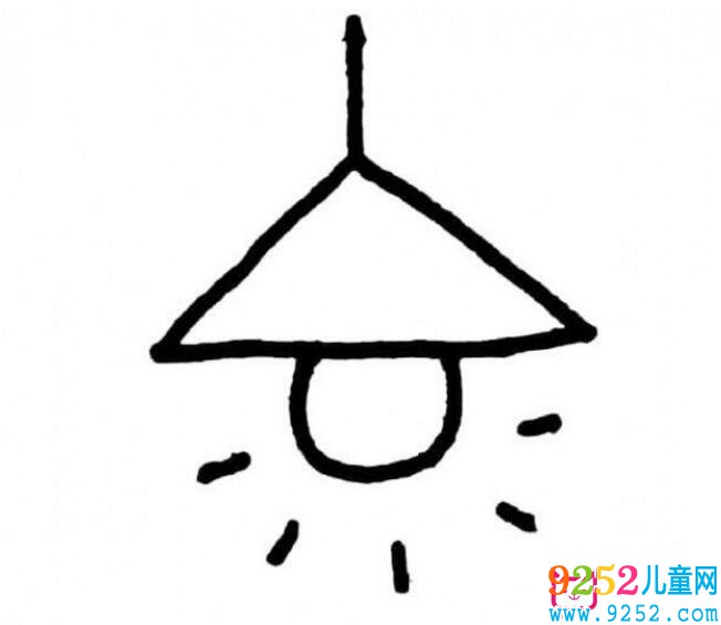 超簡單日常生活物品<a href=http://www.inspiredelm.com/jianbihua/ target=_blank class=infotextkey>簡筆畫</a>，電燈<a href=http://www.inspiredelm.com/jianbihua/ target=_blank class=infotextkey>簡筆畫</a>