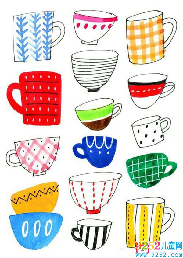 簡單的日常用品<a href=http://www.inspiredelm.com/jianbihua/ target=_blank class=infotextkey>簡筆畫</a>，杯子<a href=http://www.inspiredelm.com/jianbihua/ target=_blank class=infotextkey>簡筆畫</a>