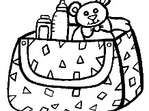 幼兒日常用品簡筆畫，幼兒收納包