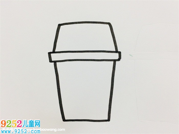 四個(gè)分類(lèi)垃圾桶怎么畫(huà)