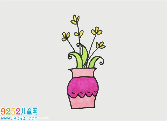 花瓶怎么畫簡單好看