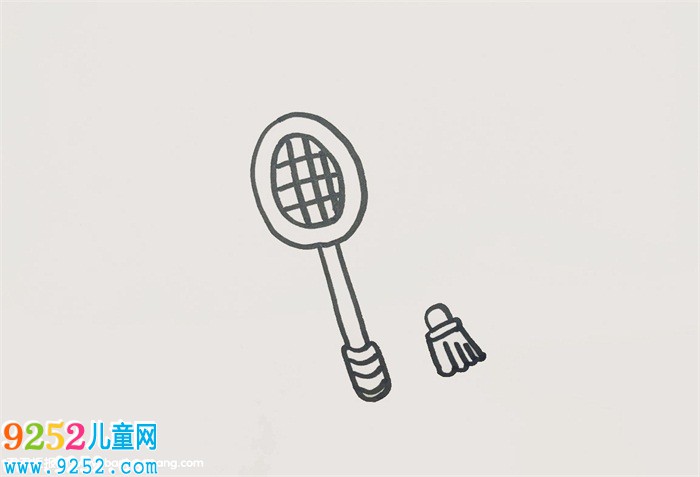 羽毛球拍怎么畫