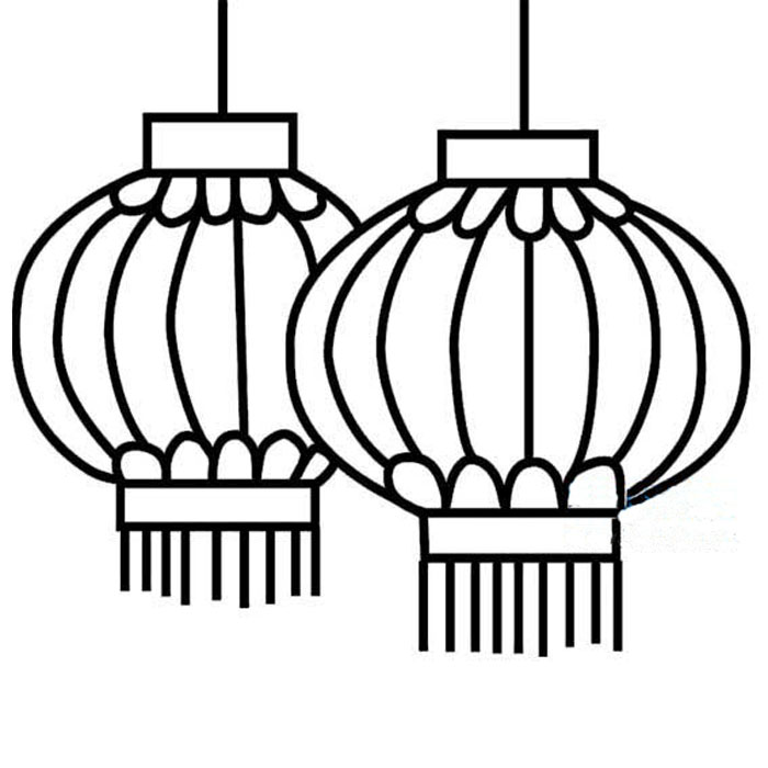 圓燈籠簡筆畫