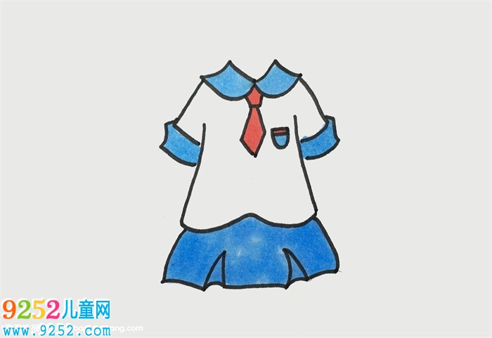 女生校服畫法