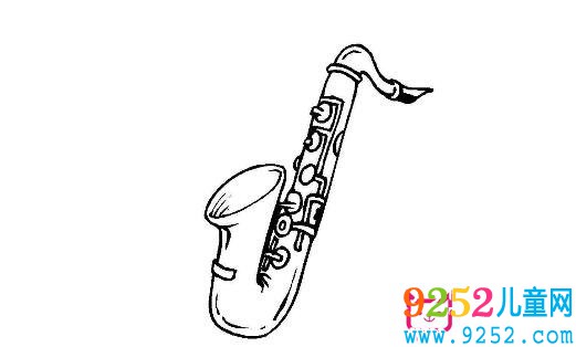 樂器薩克斯<a href=http://www.inspiredelm.com/jianbihua/ target=_blank class=infotextkey>簡筆畫</a>法，薩克斯<a href=http://www.inspiredelm.com/jianbihua/ target=_blank class=infotextkey>簡筆畫</a>