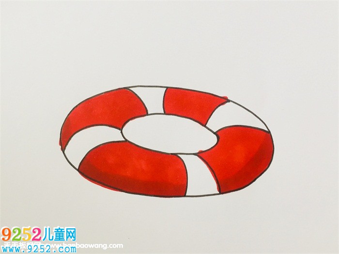 游泳圈怎么畫