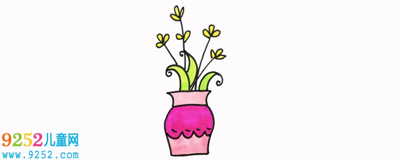花瓶怎么畫簡單好看
