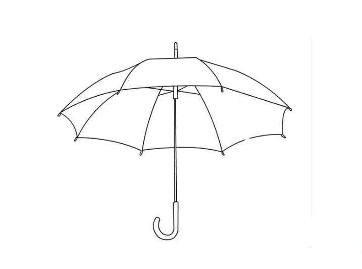 一把雨傘 日常生活用品<a href=http://www.inspiredelm.com/jianbihua/ target=_blank class=infotextkey>簡筆畫</a>