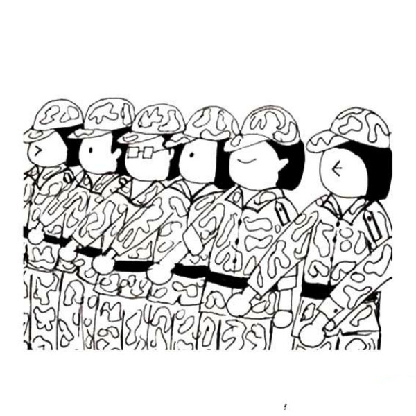 軍訓(xùn)簡(jiǎn)筆畫(huà)