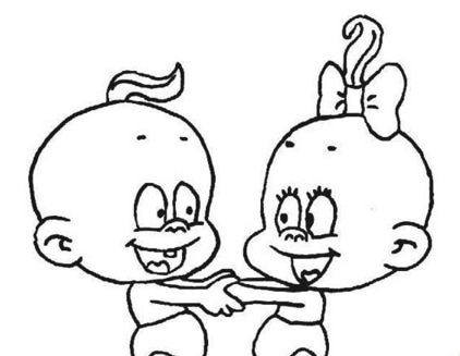 兩個(gè)小孩人物簡(jiǎn)筆