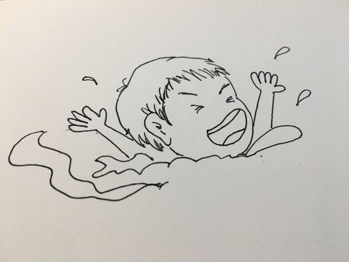 小孩溺水簡筆畫圖片，一年級防溺水簡單圖畫