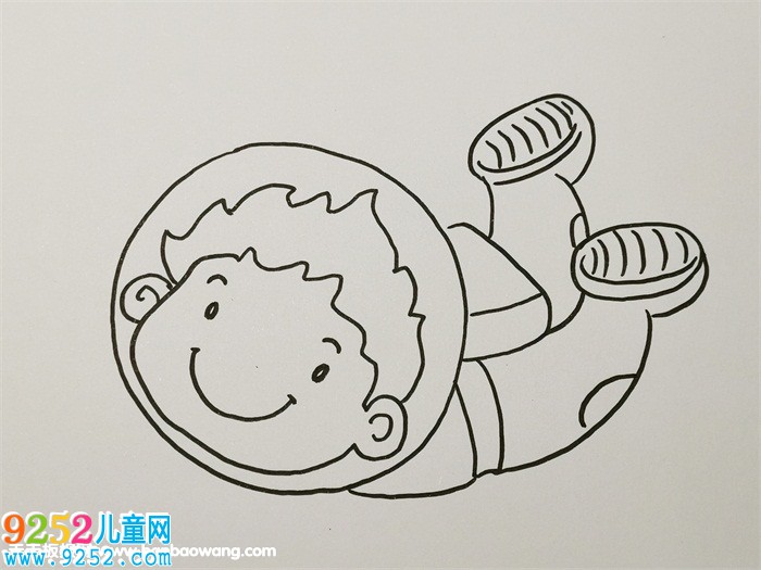 兒童宇航員<a href=http://www.inspiredelm.com/jianbihua/ target=_blank class=infotextkey>簡筆畫</a>步驟