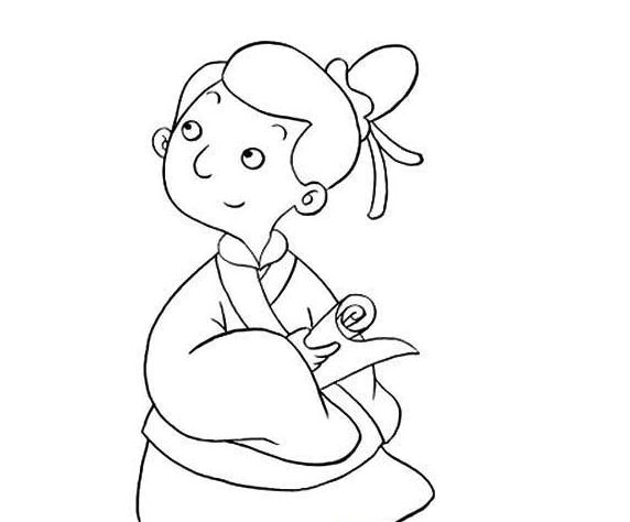 穿著古代服飾的人簡(jiǎn)筆畫(huà)