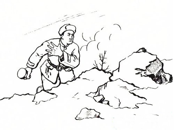 民族英雄黃繼光<a href=http://www.inspiredelm.com/jianbihua/ target=_blank class=infotextkey>簡筆畫</a>