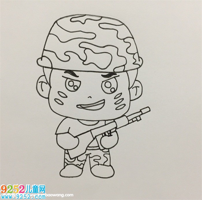 特種兵怎么畫簡單