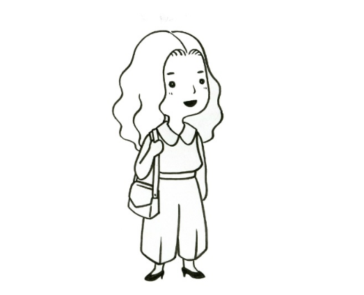 時(shí)尚辣媽簡(jiǎn)筆畫
