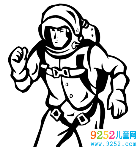 宇航員簡筆步驟及圖片