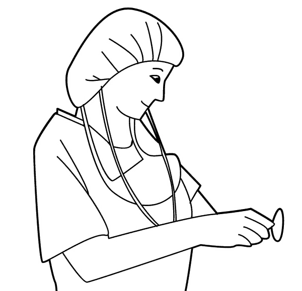 女護(hù)士人物簡(jiǎn)筆