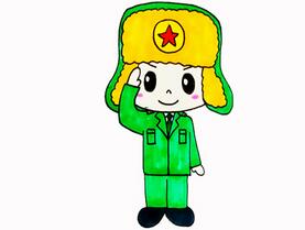 雷鋒怎么畫3年級畫的