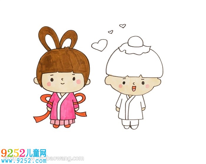 牛郎織女<a href=http://www.inspiredelm.com/jianbihua/ target=_blank class=infotextkey>簡(jiǎn)筆畫</a>教程