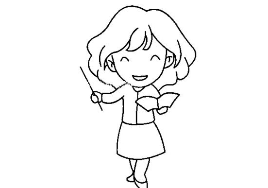女性老師簡(jiǎn)筆