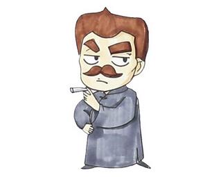 魯迅q版怎么畫？
