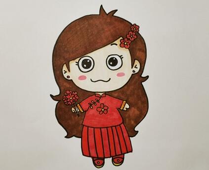 漂亮的新娘簡(jiǎn)筆畫