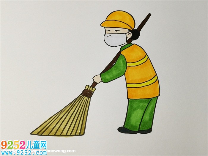 環(huán)衛(wèi)工人<a href=http://www.inspiredelm.com/jianbihua/ target=_blank class=infotextkey>簡筆畫</a>有顏色
