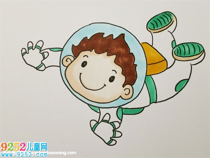 兒童宇航員<a href=http://www.inspiredelm.com/jianbihua/ target=_blank class=infotextkey>簡筆畫</a>步驟