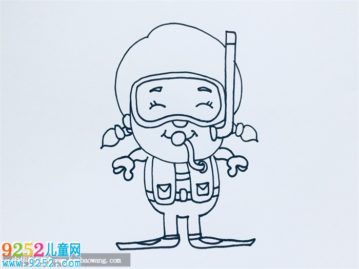 超簡(jiǎn)單的潛水員怎么畫