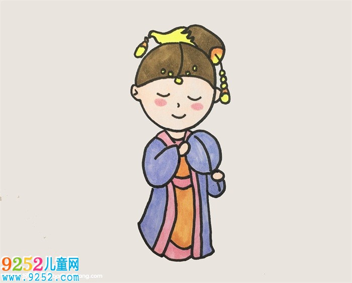 古代公主畫全身怎么畫