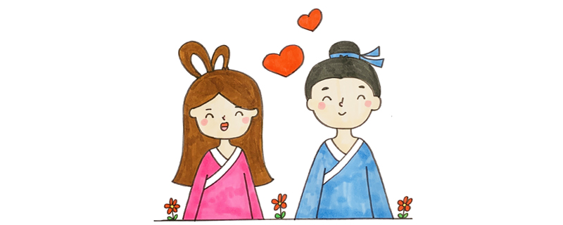 牛郎織女的簡單畫法