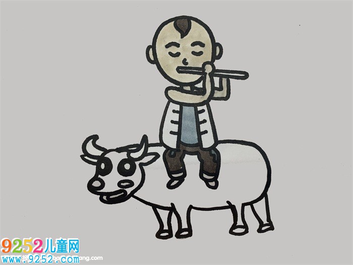 王二小放牛怎么畫