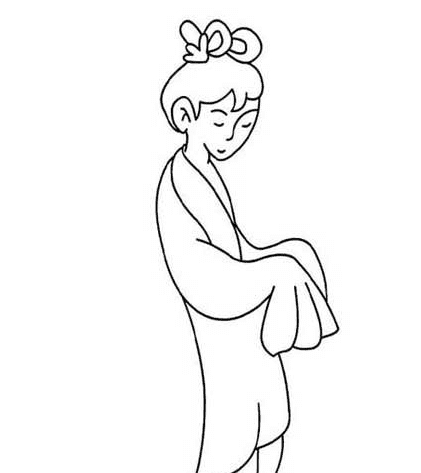 古代仕女人物簡筆畫