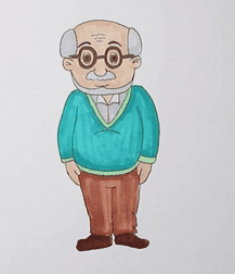 戴老花眼鏡的爺爺<a href=http://www.inspiredelm.com/jianbihua/ target=_blank class=infotextkey>簡(jiǎn)筆畫</a>步驟