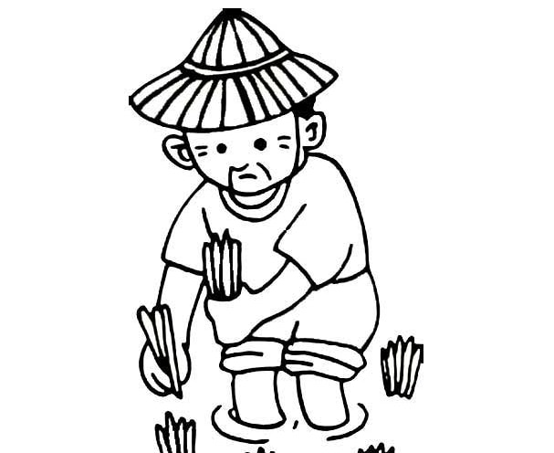干農(nóng)活的人簡(jiǎn)筆畫(huà)