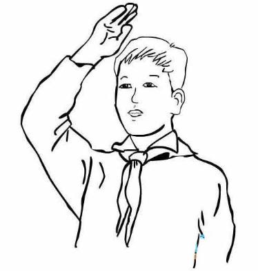 敬禮的少先隊(duì)隊(duì)員