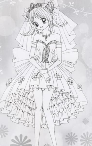 美麗的少女簡筆